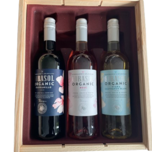 Box of 3 Organic Wines: Red, Rosé and White Girasol 3x750ml